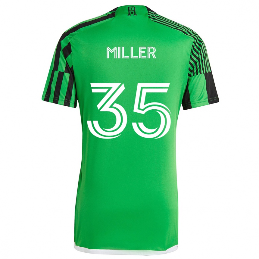 Kids Football Mason Miller #35 Green Black Home Jersey 2024/25 T-Shirt Australia