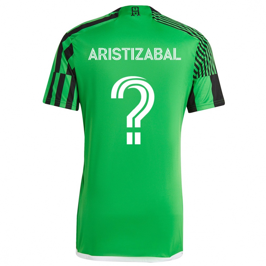 Kids Football Nicolas Aristizabal #0 Green Black Home Jersey 2024/25 T-Shirt Australia