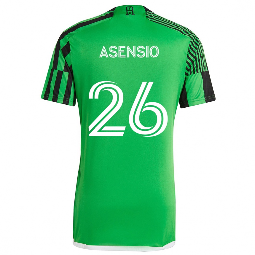 Kids Football Charlie Asensio #26 Green Black Home Jersey 2024/25 T-Shirt Australia