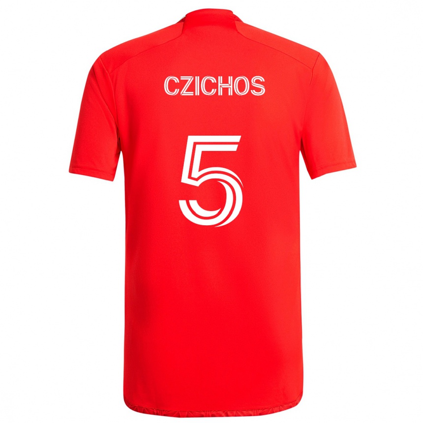 Kids Football Rafael Czichos #5 Red White Home Jersey 2024/25 T-Shirt Australia