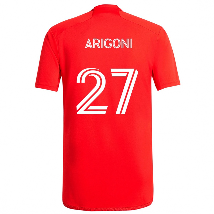 Kids Football Allan Arigoni #27 Red White Home Jersey 2024/25 T-Shirt Australia