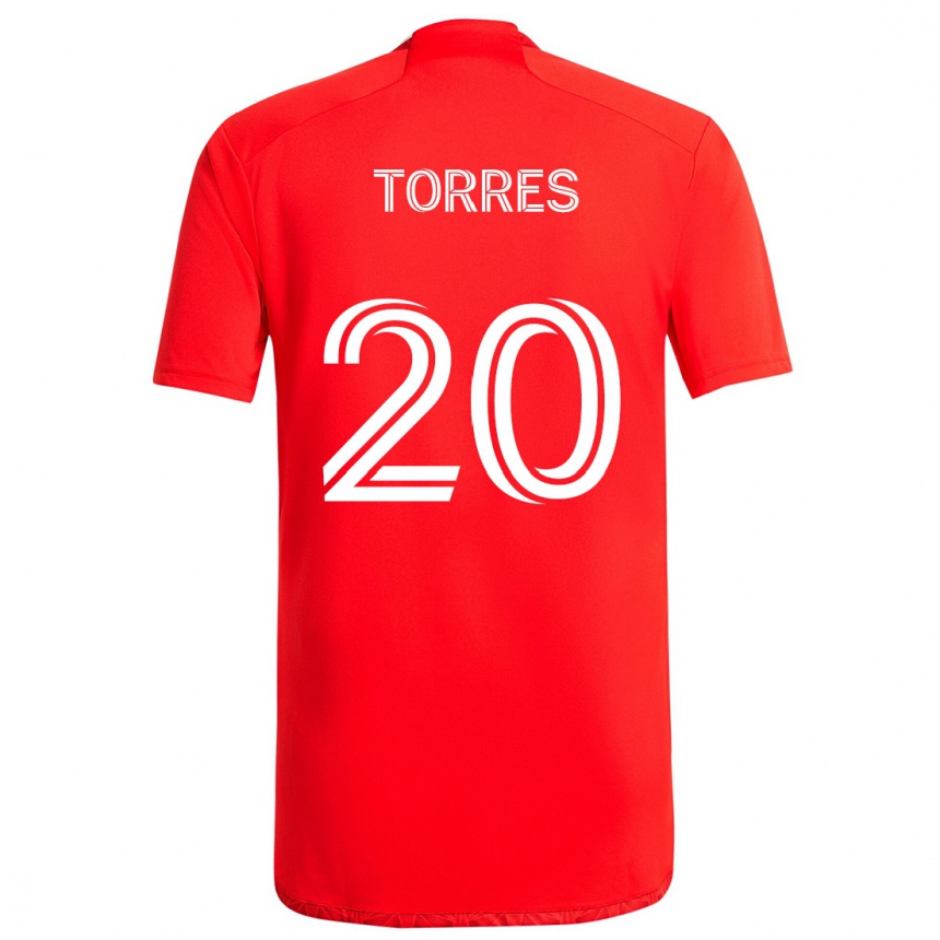 Kids Football Jairo Torres #20 Red White Home Jersey 2024/25 T-Shirt Australia