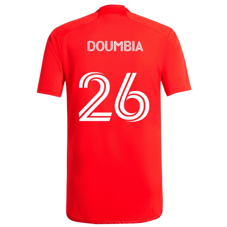 Kids Football Ousmane Doumbia #26 Red White Home Jersey 2024/25 T-Shirt Australia