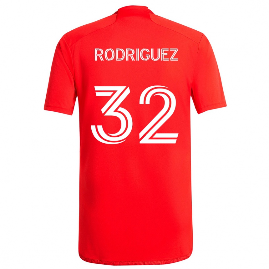 Kids Football Missael Rodríguez #32 Red White Home Jersey 2024/25 T-Shirt Australia