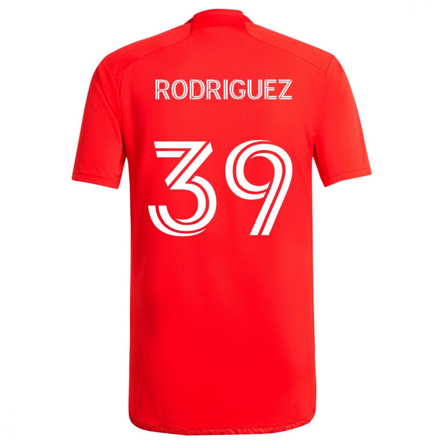 Kids Football Allan Rodriguez #39 Red White Home Jersey 2024/25 T-Shirt Australia