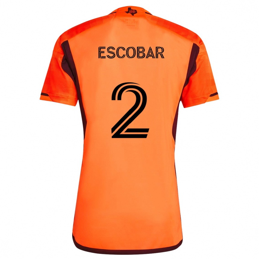 Kids Football Franco Escobar #2 Orange Black Home Jersey 2024/25 T-Shirt Australia