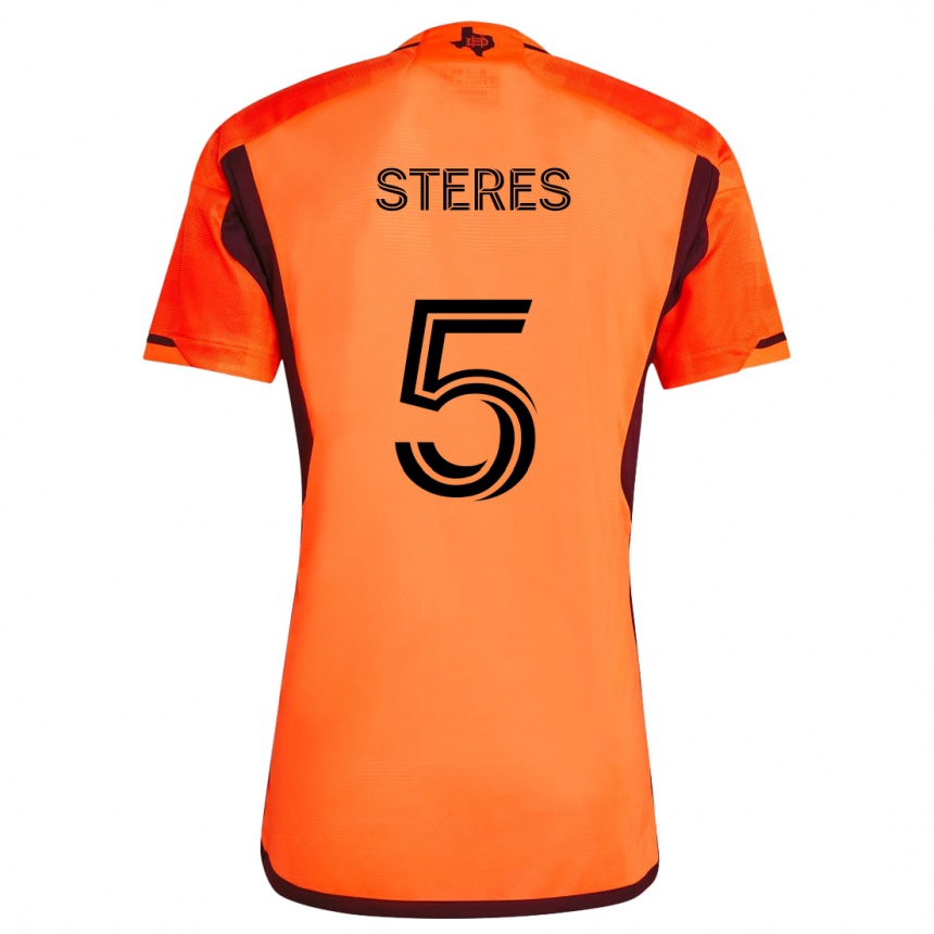 Kids Football Daniel Steres #5 Orange Black Home Jersey 2024/25 T-Shirt Australia