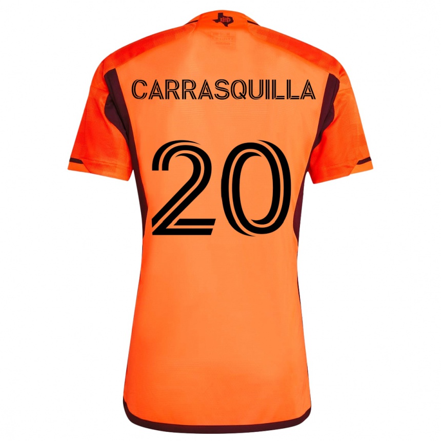 Kids Football Adalberto Carrasquilla #20 Orange Black Home Jersey 2024/25 T-Shirt Australia