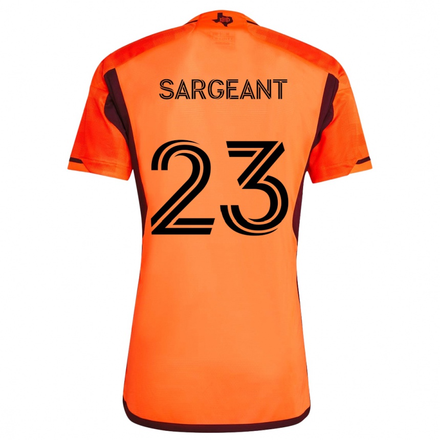 Kids Football Kieran Sargeant #23 Orange Black Home Jersey 2024/25 T-Shirt Australia