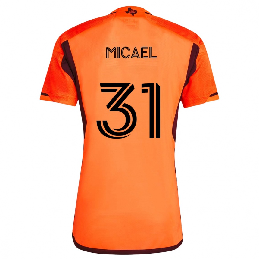 Kids Football Micael #31 Orange Black Home Jersey 2024/25 T-Shirt Australia