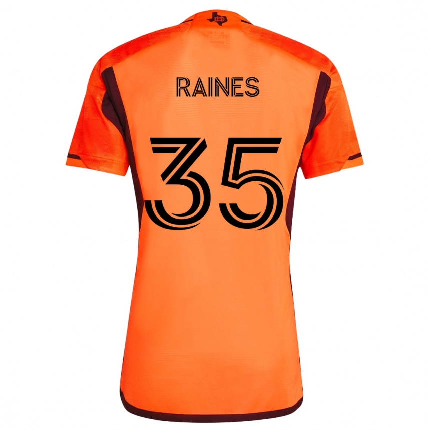 Kids Football Brooklyn Raines #35 Orange Black Home Jersey 2024/25 T-Shirt Australia