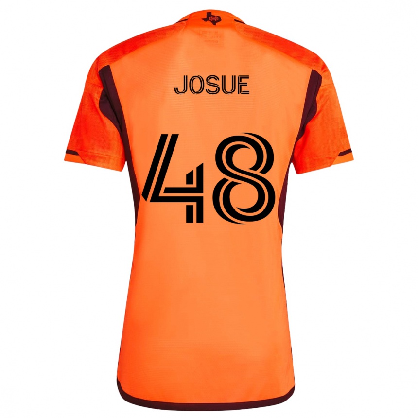 Kids Football Josué #48 Orange Black Home Jersey 2024/25 T-Shirt Australia