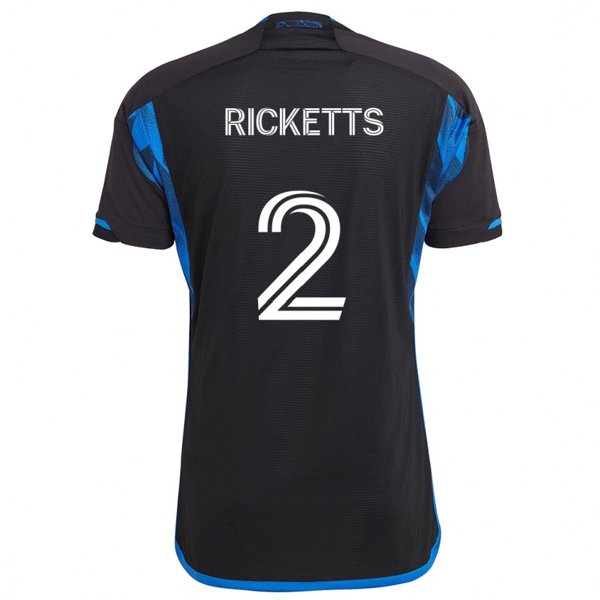 Kids Football Jamar Ricketts #2 Blue Black Home Jersey 2024/25 T-Shirt Australia