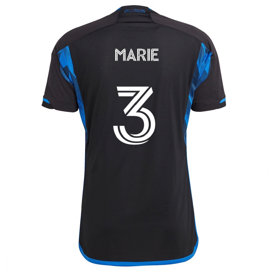 Kids Football Paul Marie #3 Blue Black Home Jersey 2024/25 T-Shirt Australia