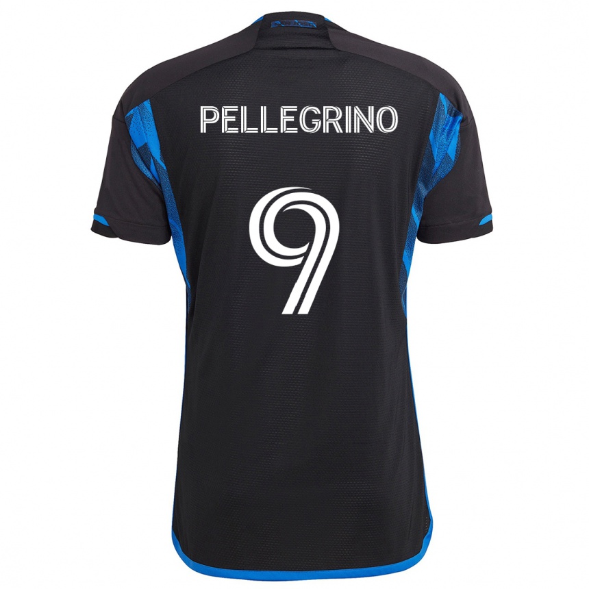 Kids Football Amahl Pellegrino #9 Blue Black Home Jersey 2024/25 T-Shirt Australia