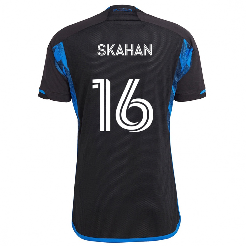 Kids Football Jack Skahan #16 Blue Black Home Jersey 2024/25 T-Shirt Australia