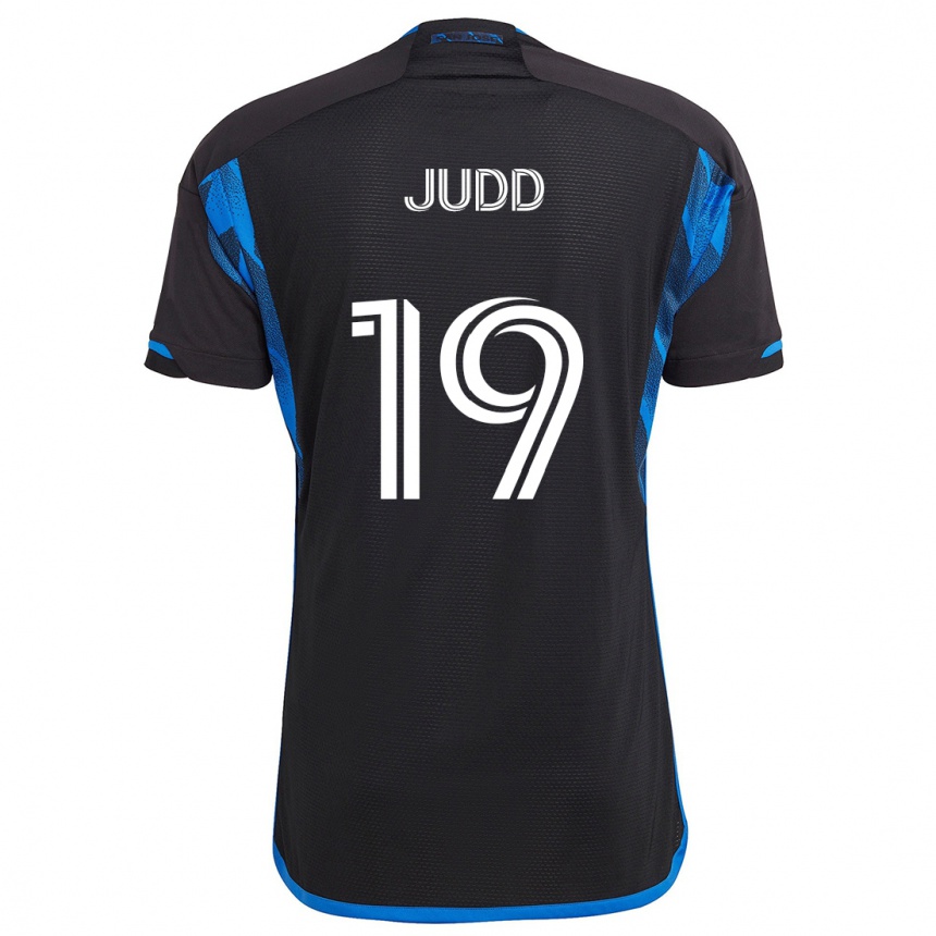 Kids Football Preston Judd #19 Blue Black Home Jersey 2024/25 T-Shirt Australia