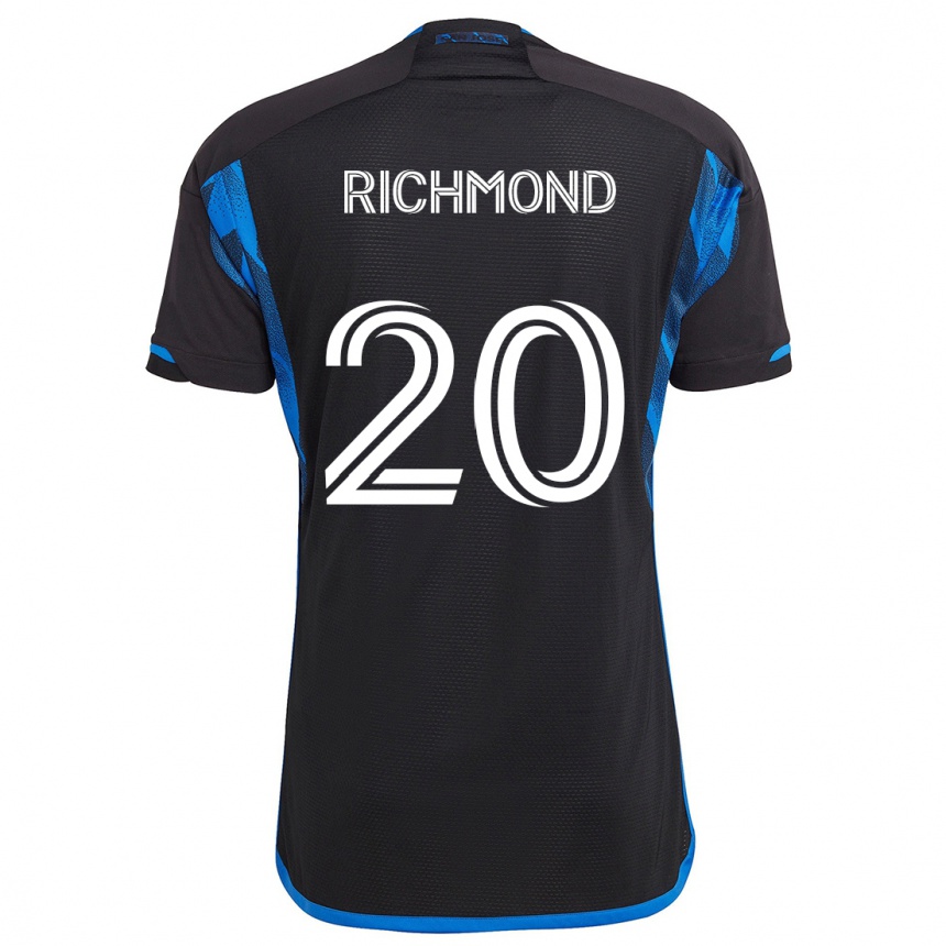 Kids Football Will Richmond #20 Blue Black Home Jersey 2024/25 T-Shirt Australia