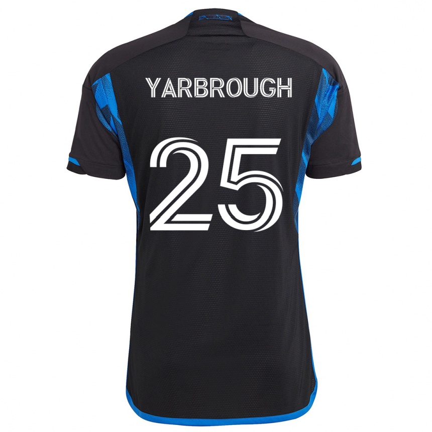 Kids Football William Yarbrough #25 Blue Black Home Jersey 2024/25 T-Shirt Australia