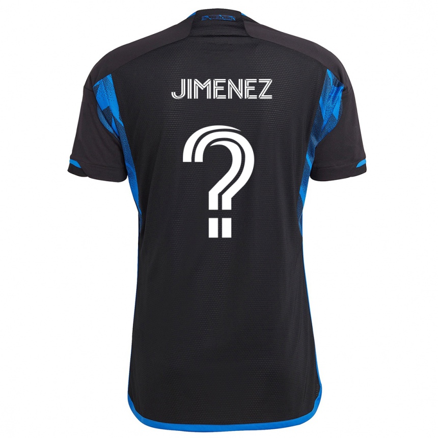 Kids Football Kevin Jimenez #0 Blue Black Home Jersey 2024/25 T-Shirt Australia