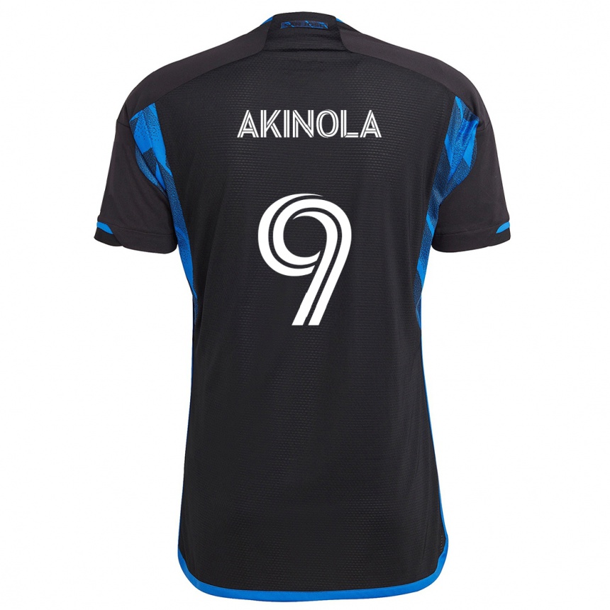 Kids Football Ayo Akinola #9 Blue Black Home Jersey 2024/25 T-Shirt Australia