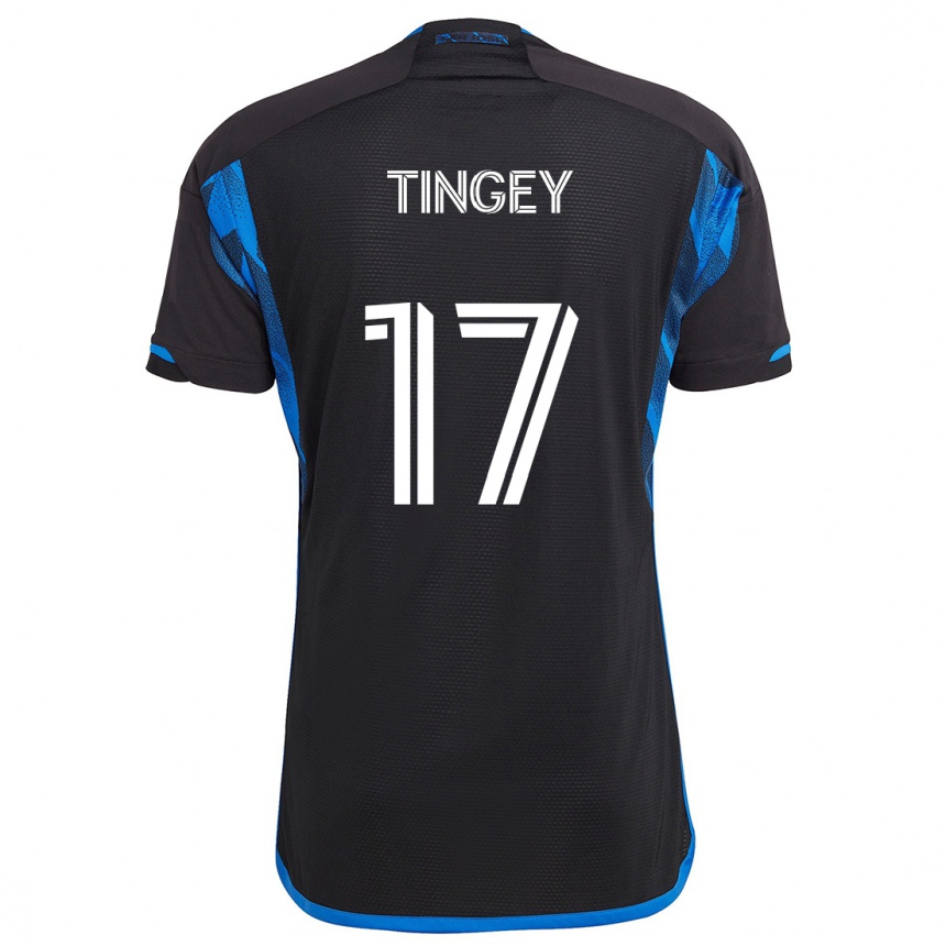 Kids Football Keegan Tingey #17 Blue Black Home Jersey 2024/25 T-Shirt Australia