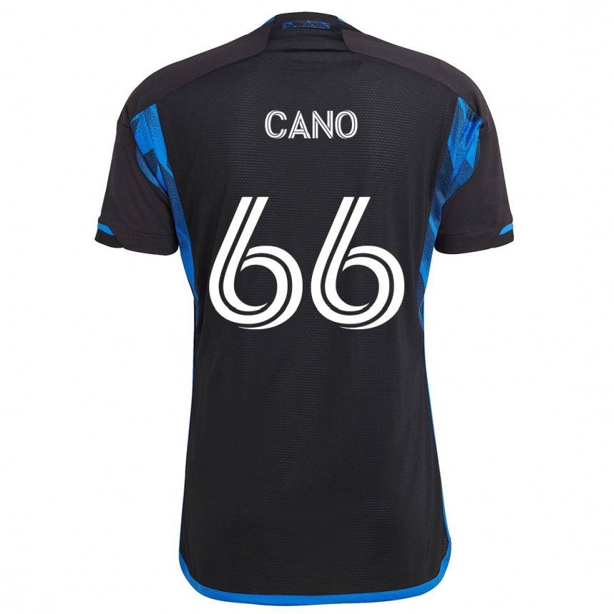 Kids Football Alejandro Cano #66 Blue Black Home Jersey 2024/25 T-Shirt Australia