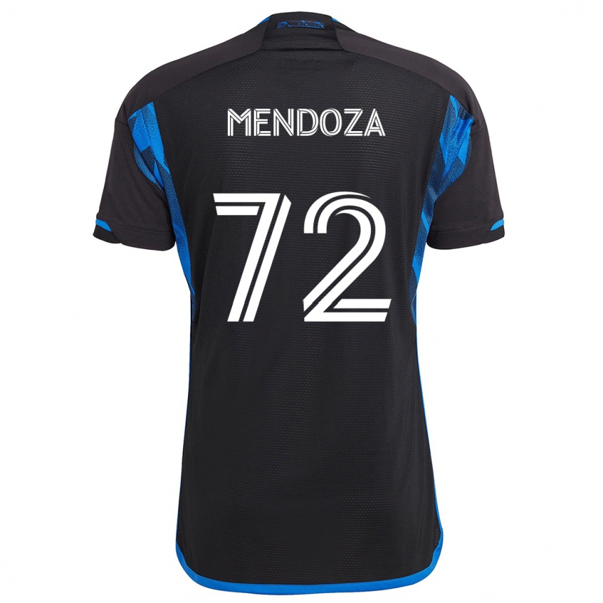 Kids Football Edwyn Mendoza #72 Blue Black Home Jersey 2024/25 T-Shirt Australia