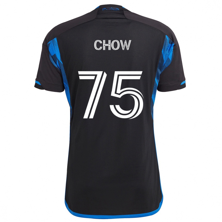 Kids Football Alex Chow #75 Blue Black Home Jersey 2024/25 T-Shirt Australia