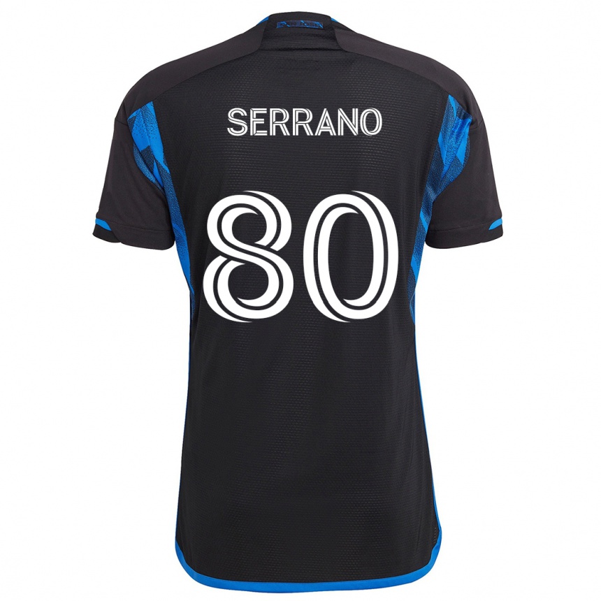 Kids Football David Serrano #80 Blue Black Home Jersey 2024/25 T-Shirt Australia