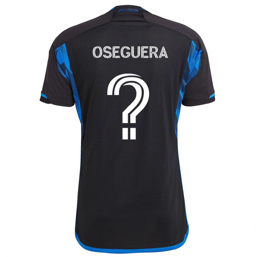 Kids Football Kevin Oseguera #0 Blue Black Home Jersey 2024/25 T-Shirt Australia