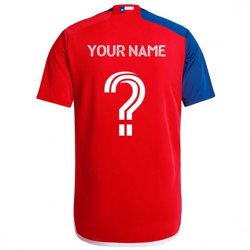 Kids Football Your Name #0 Blue Red Home Jersey 2024/25 T-Shirt Australia