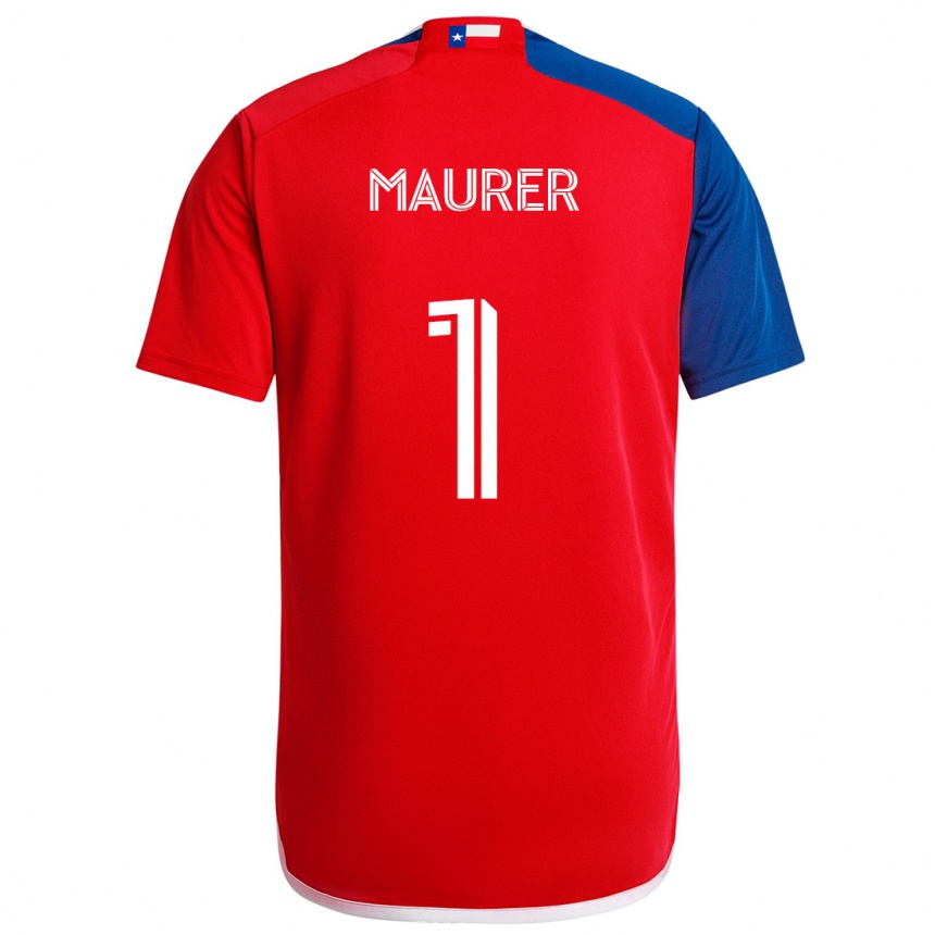 Kids Football Jimmy Maurer #1 Blue Red Home Jersey 2024/25 T-Shirt Australia