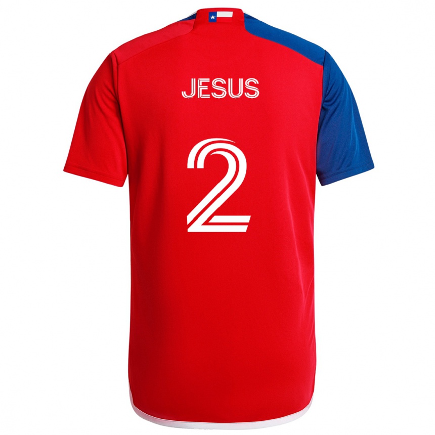 Kids Football Geovane Jesus #2 Blue Red Home Jersey 2024/25 T-Shirt Australia