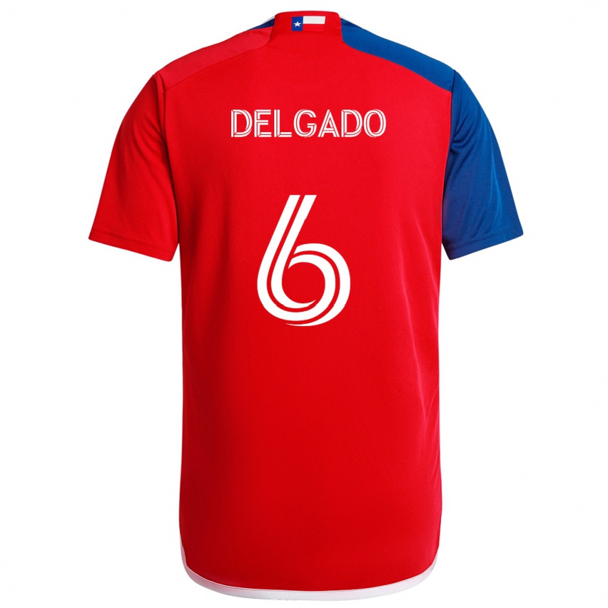 Kids Football Patrickson Delgado #6 Blue Red Home Jersey 2024/25 T-Shirt Australia