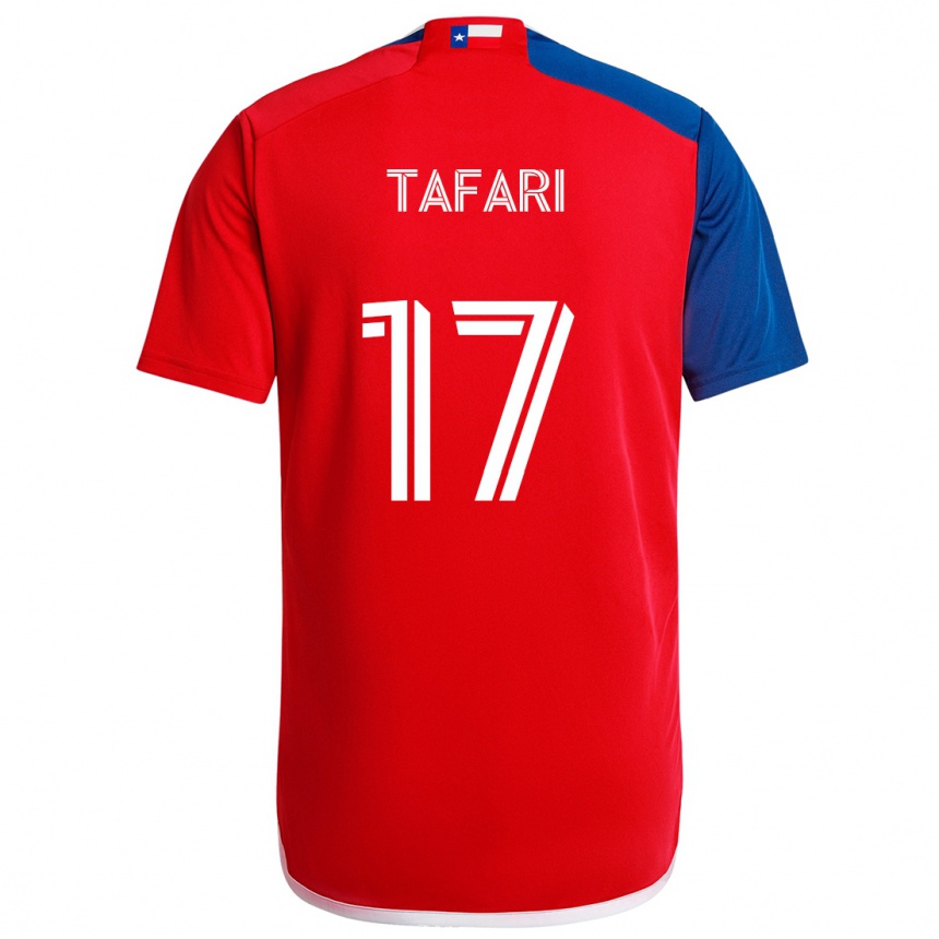 Kids Football Nkosi Tafari #17 Blue Red Home Jersey 2024/25 T-Shirt Australia