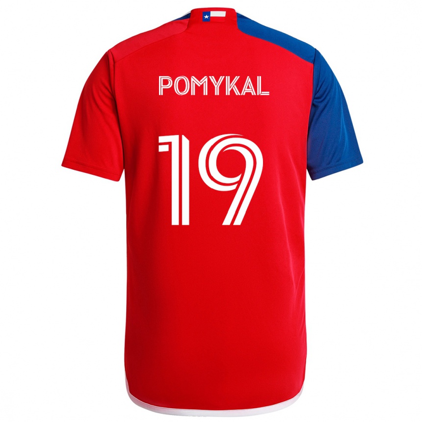 Kids Football Paxton Pomykal #19 Blue Red Home Jersey 2024/25 T-Shirt Australia