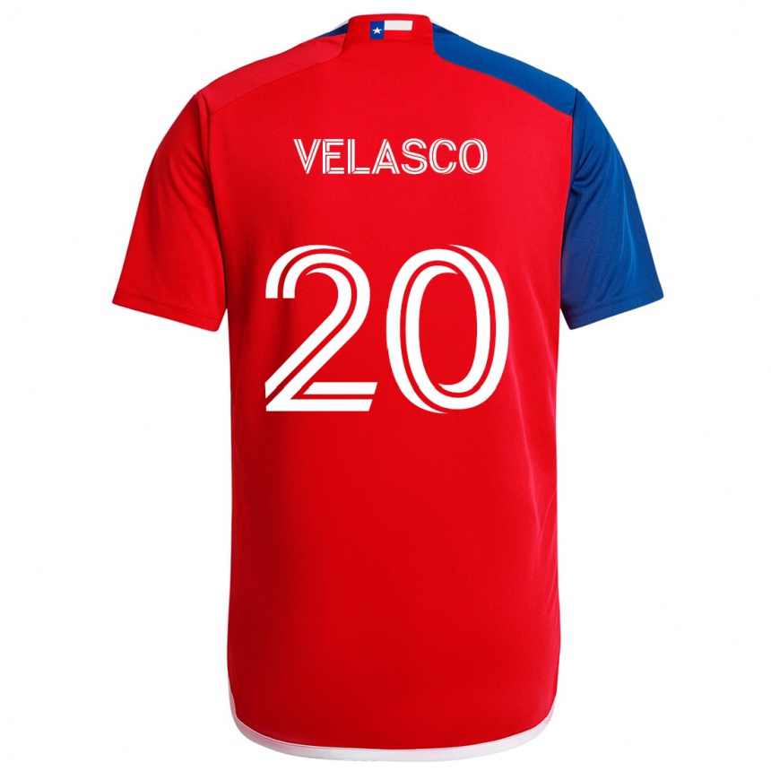 Kids Football Alan Velasco #20 Blue Red Home Jersey 2024/25 T-Shirt Australia