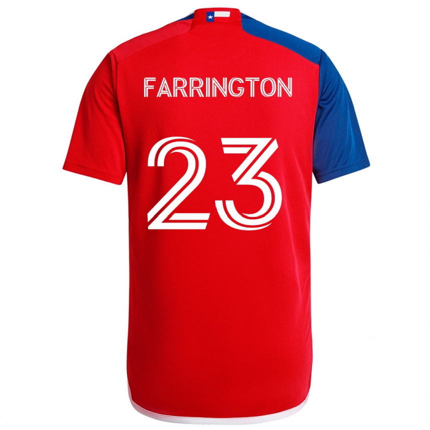 Kids Football Logan Farrington #23 Blue Red Home Jersey 2024/25 T-Shirt Australia