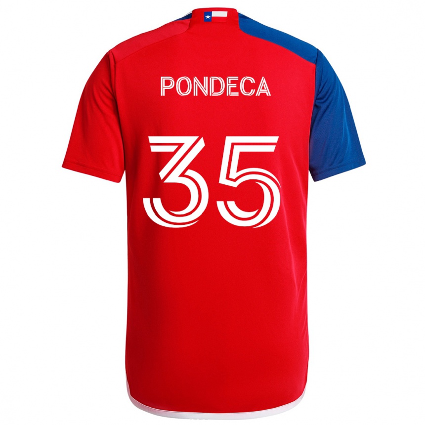 Kids Football Tomas Pondeca #35 Blue Red Home Jersey 2024/25 T-Shirt Australia