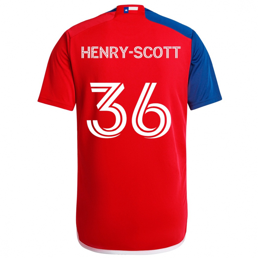 Kids Football Malik Henry-Scott #36 Blue Red Home Jersey 2024/25 T-Shirt Australia