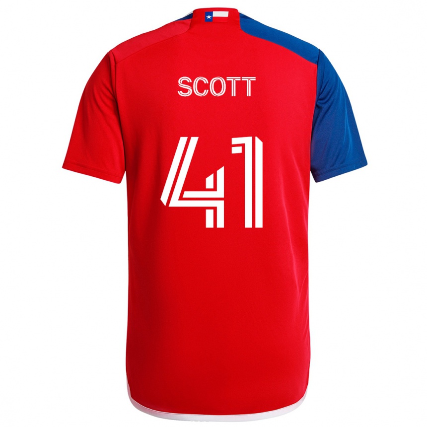 Kids Football Tarik Scott #41 Blue Red Home Jersey 2024/25 T-Shirt Australia