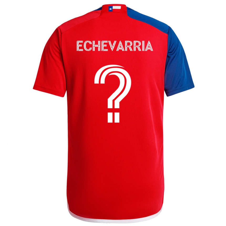 Kids Football Diego Echevarria #0 Blue Red Home Jersey 2024/25 T-Shirt Australia