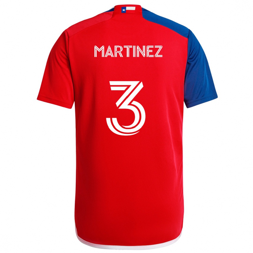 Kids Football José Antonio Martínez #3 Blue Red Home Jersey 2024/25 T-Shirt Australia