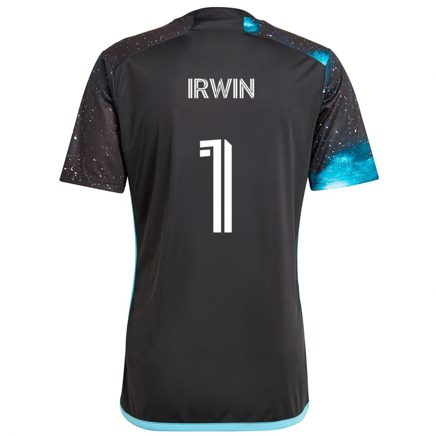 Kids Football Clint Irwin #1 Black Blue Home Jersey 2024/25 T-Shirt Australia