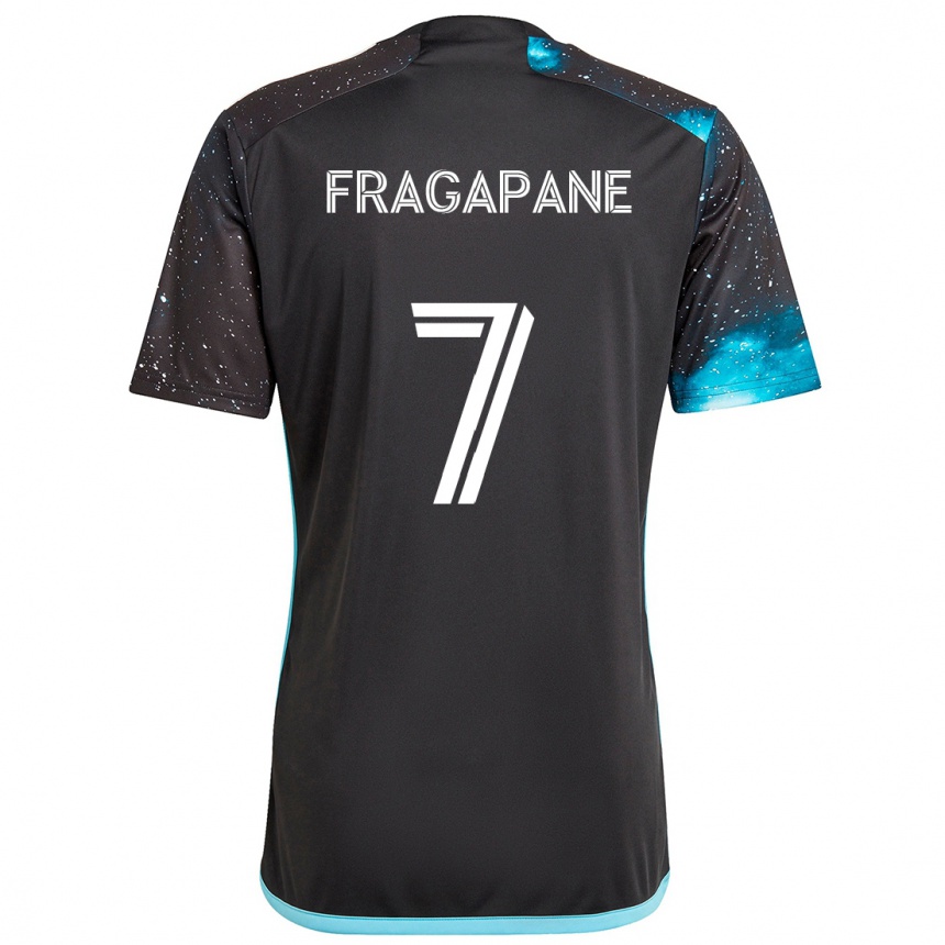 Kids Football Franco Fragapane #7 Black Blue Home Jersey 2024/25 T-Shirt Australia