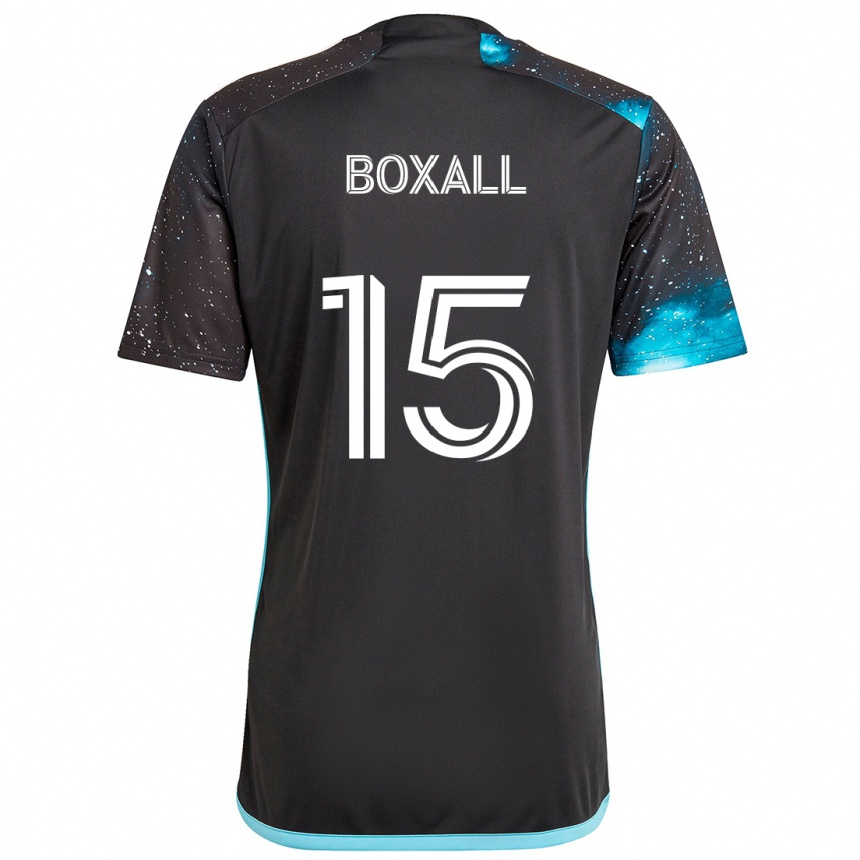 Kids Football Michael Boxall #15 Black Blue Home Jersey 2024/25 T-Shirt Australia