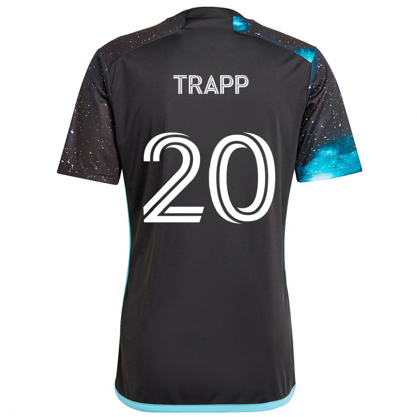 Kids Football Wil Trapp #20 Black Blue Home Jersey 2024/25 T-Shirt Australia