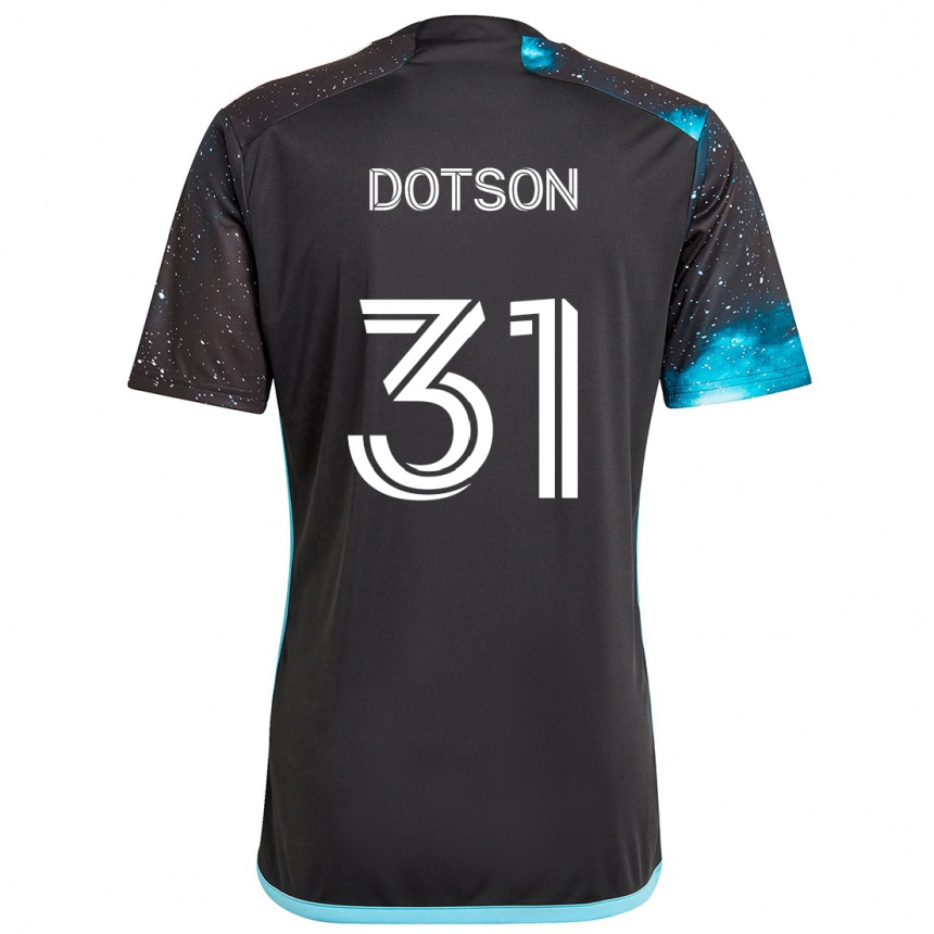 Kids Football Hassani Dotson #31 Black Blue Home Jersey 2024/25 T-Shirt Australia