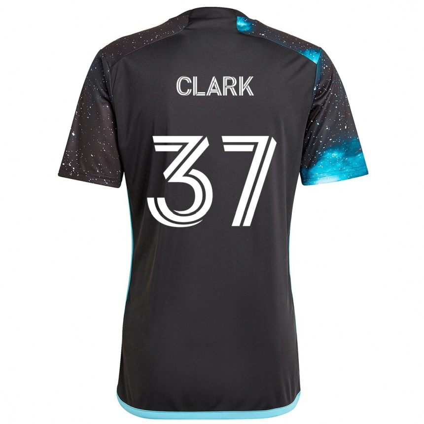 Kids Football Caden Clark #37 Black Blue Home Jersey 2024/25 T-Shirt Australia